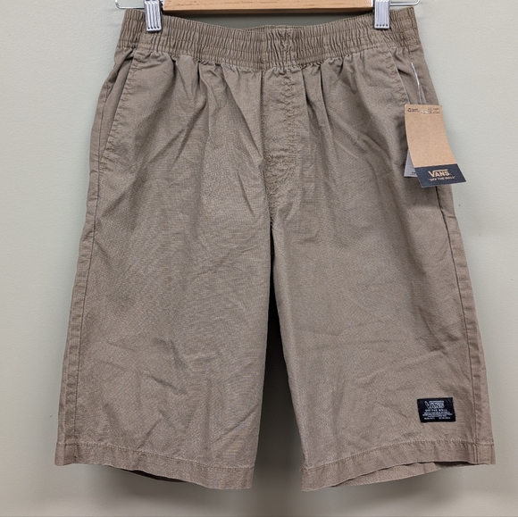Vans Other - NWT Vans Boys Khaki Elastic Waist Shorts Large